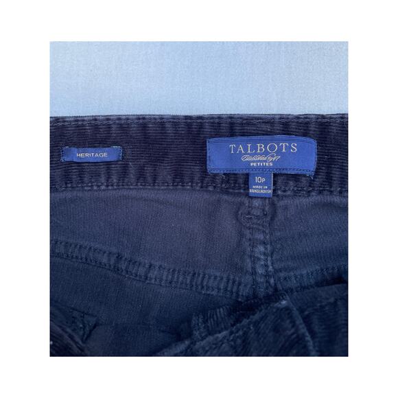 Talbots Black Corduroy Straight Leg Pants - Picture 2 of 6